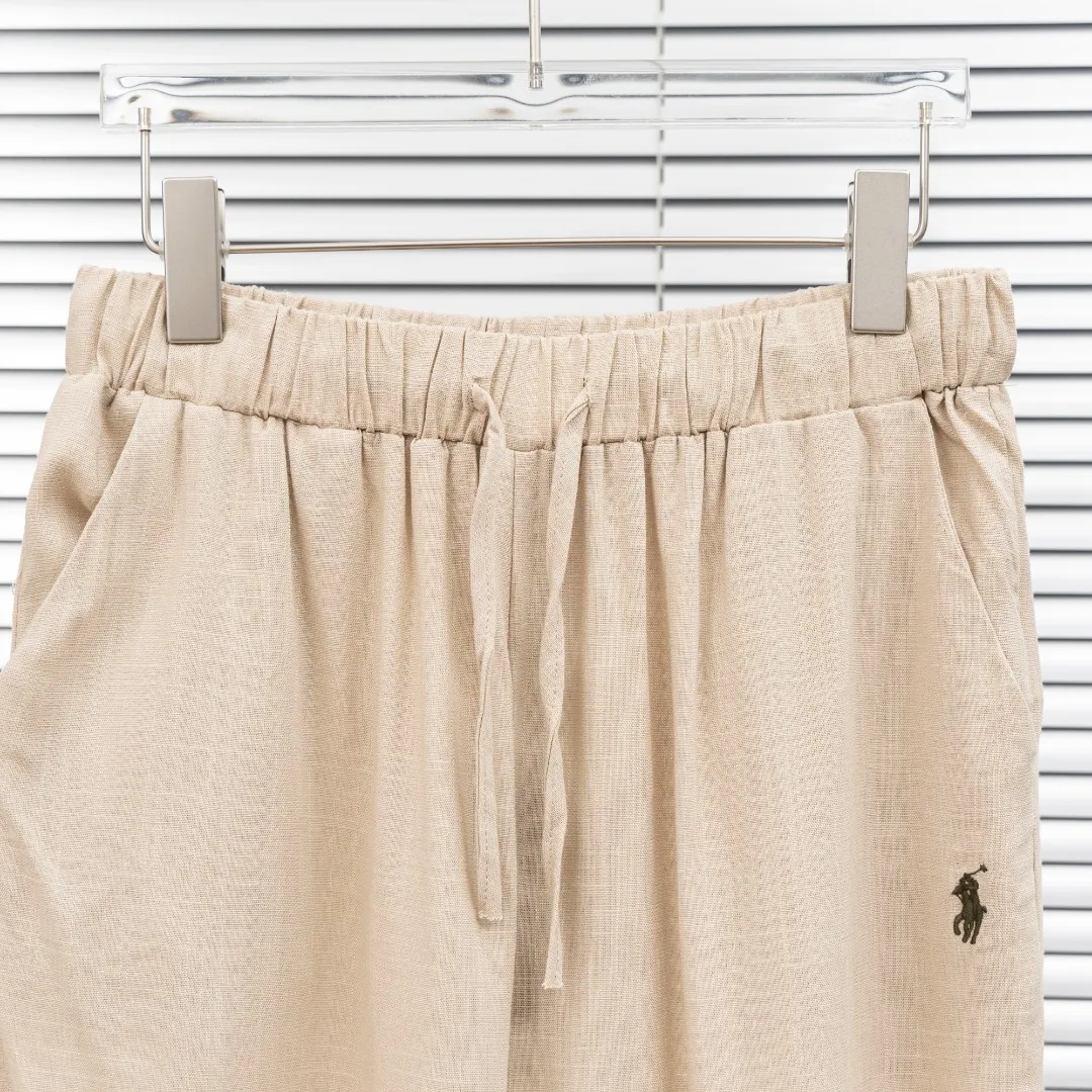 P270 top version (different currencies) You can scan the QR code to enter the official website. Style: Ralph Lauren POLO linen old money style embroidered trousers. Color: Picture color. Size: S-L. Fabric: Linen. Accessories: Full set of customized accessories. No gender distinction. Same style for men and women.